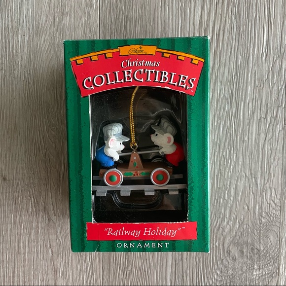 Gibson 1998 “Railway Holiday” Train Conductor Christmas Ornament - Picture 1 of 12